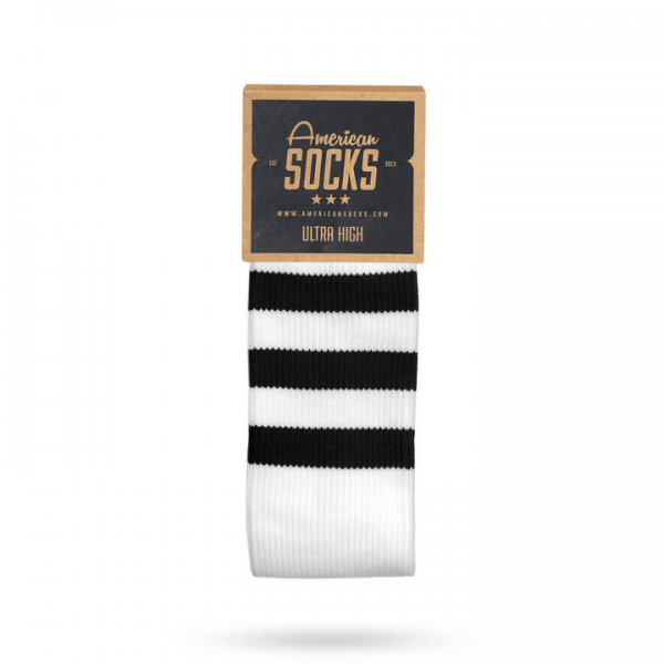 American Socks - Old School Ultra High Black and White - immagine 3