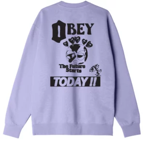 Obey felpa senza cappuccio