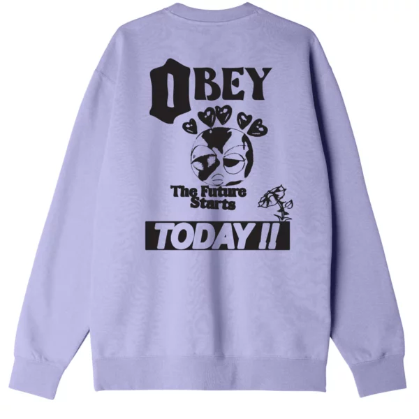 Obey felpa senza cappuccio