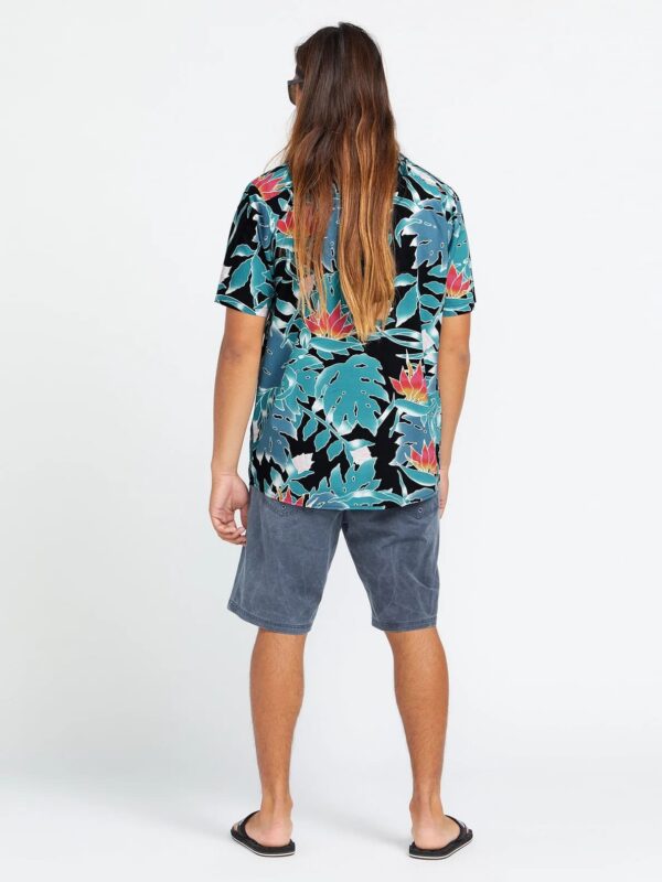 Volcom - Leaf Pit Floral Longo Shirt Black - immagine 3
