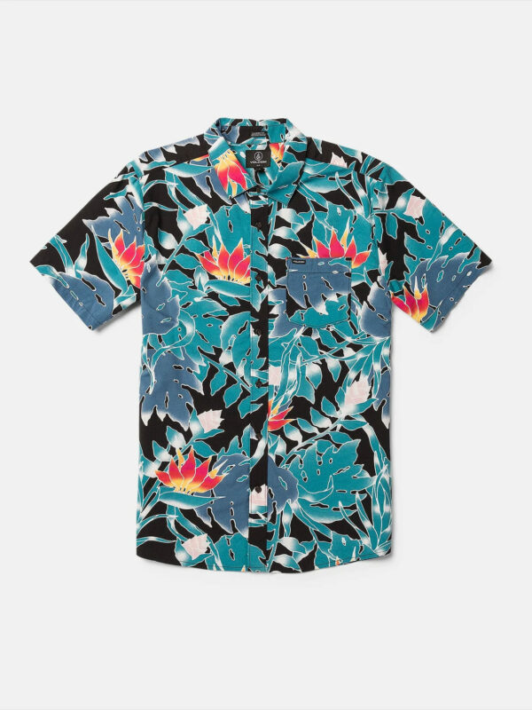 Volcom - Leaf Pit Floral Longo Shirt Black - immagine 6