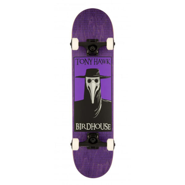 BIRDHOUSE - Complete Skateboard Stage 3 Hawk Plague Doctor Purple 7.5''