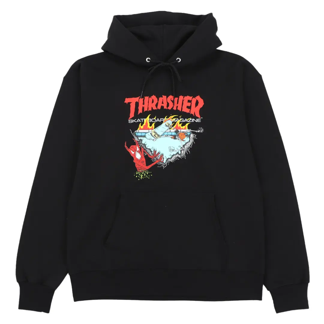 Etichetta felpa thrasher on sale