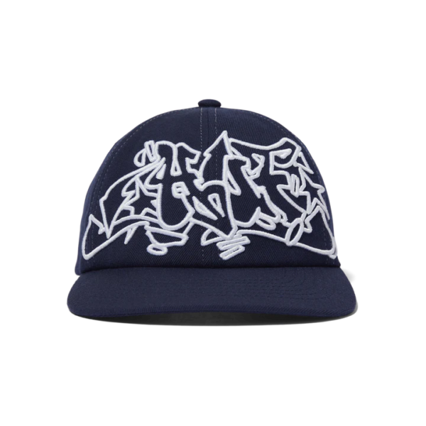 HUF - Outlines 6 Panel Snapback Hat Navy - immagine 2